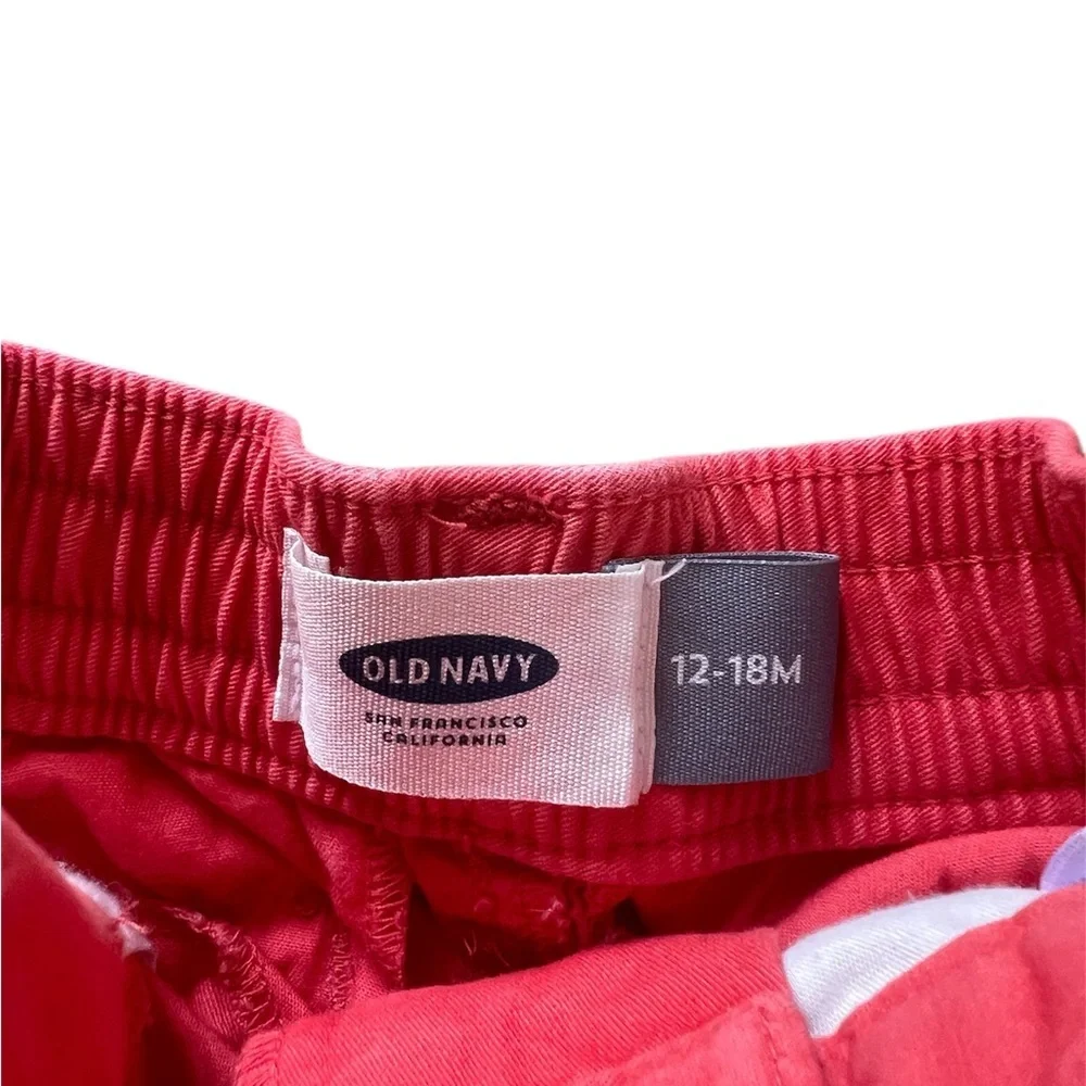 Old Navy Toddler Boy Pink Chino Shorts | 12-18M